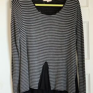 Striped long sleeve top